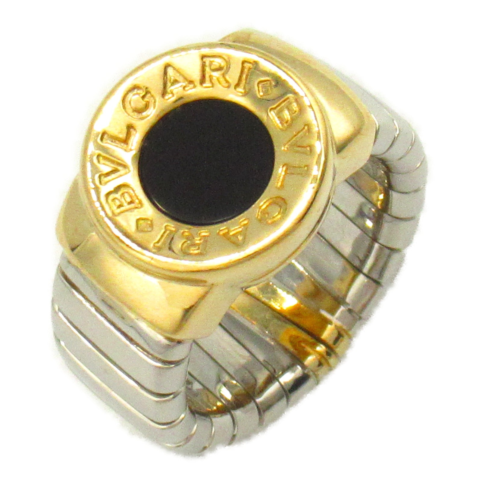 Bulgari BVLGARI n Onyx Ring Ring Ring Ring Jewelry K18 (Yellow G) Onyx   Black