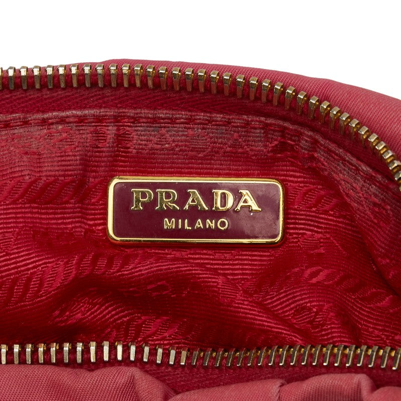 Prada Logo Ribbon Accessories Porterait Cosmetics Pink Nylon  Prada