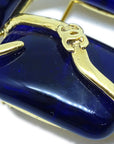 Chanel 1994 Gold & Blue Gripoix 'CC' Brooch