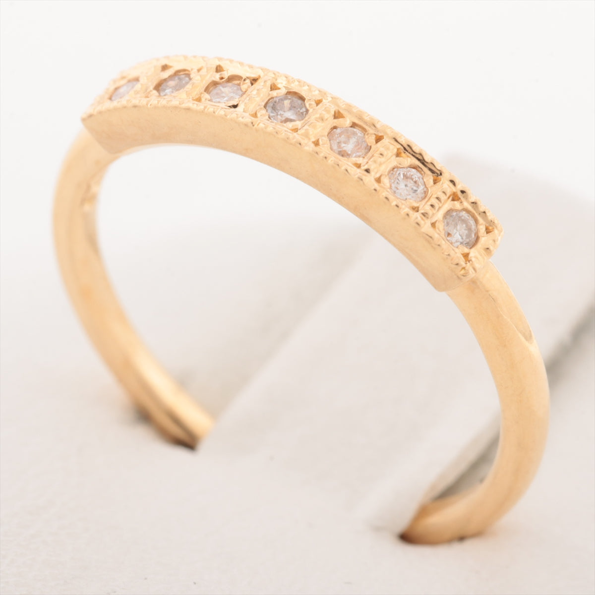 Agat Diamond Ring K18 (PG) 1.9g 0.07