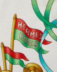 Hermes Carré 90 LUNA PARK Lunapark Amusement Park Marig Rotary Horse SCalf Red Multicolor Silk  HERMES