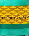 Cartier Must Du Cartier Bottle Jewelry SCalf Blue Green Multicolor Silk  Cartier