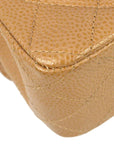 Chanel 2003-2004 Beige Caviar Medium Classic Double Flap Bag