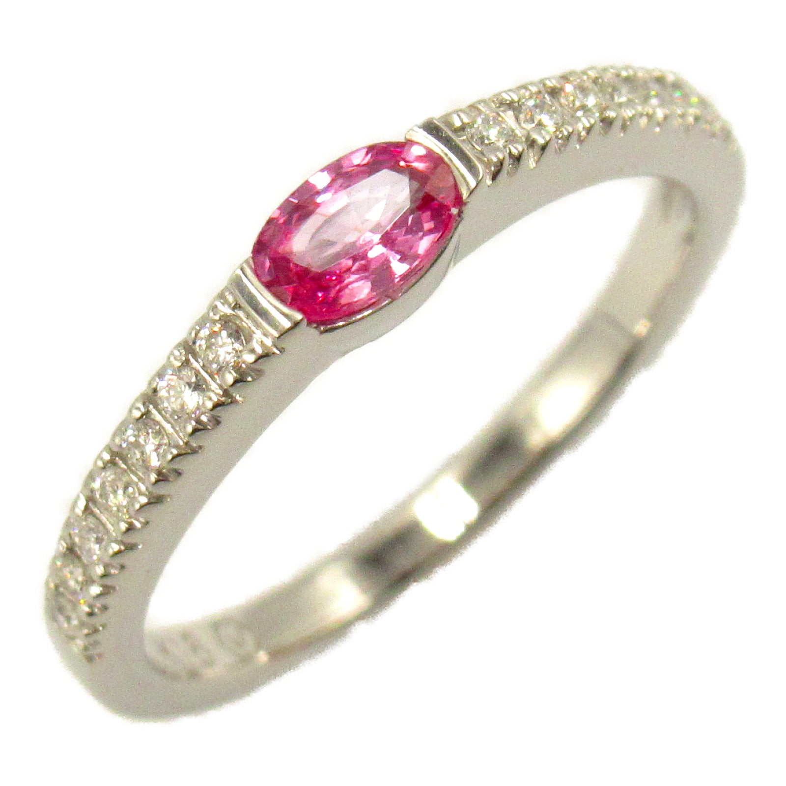 Vendome Aoyama Pink Sapphire Diamond Ring Ring Ring Ring Jewelry K18WG (White G) Diamond Pink Sapphire  Clear/Pink Rings