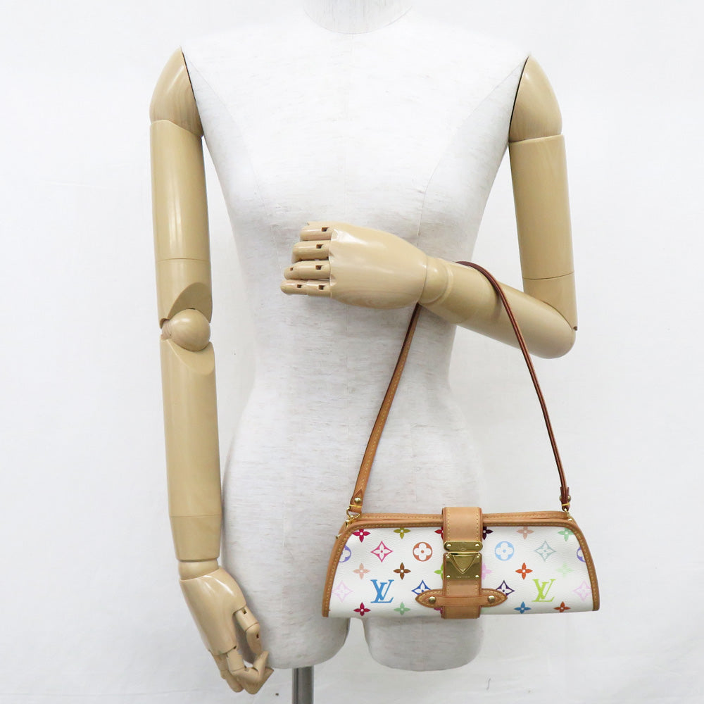 Louis Vuitton Monogram Multicolor Charley M40049 Bronze Shoulder Bag Backpack Pochette White 2w