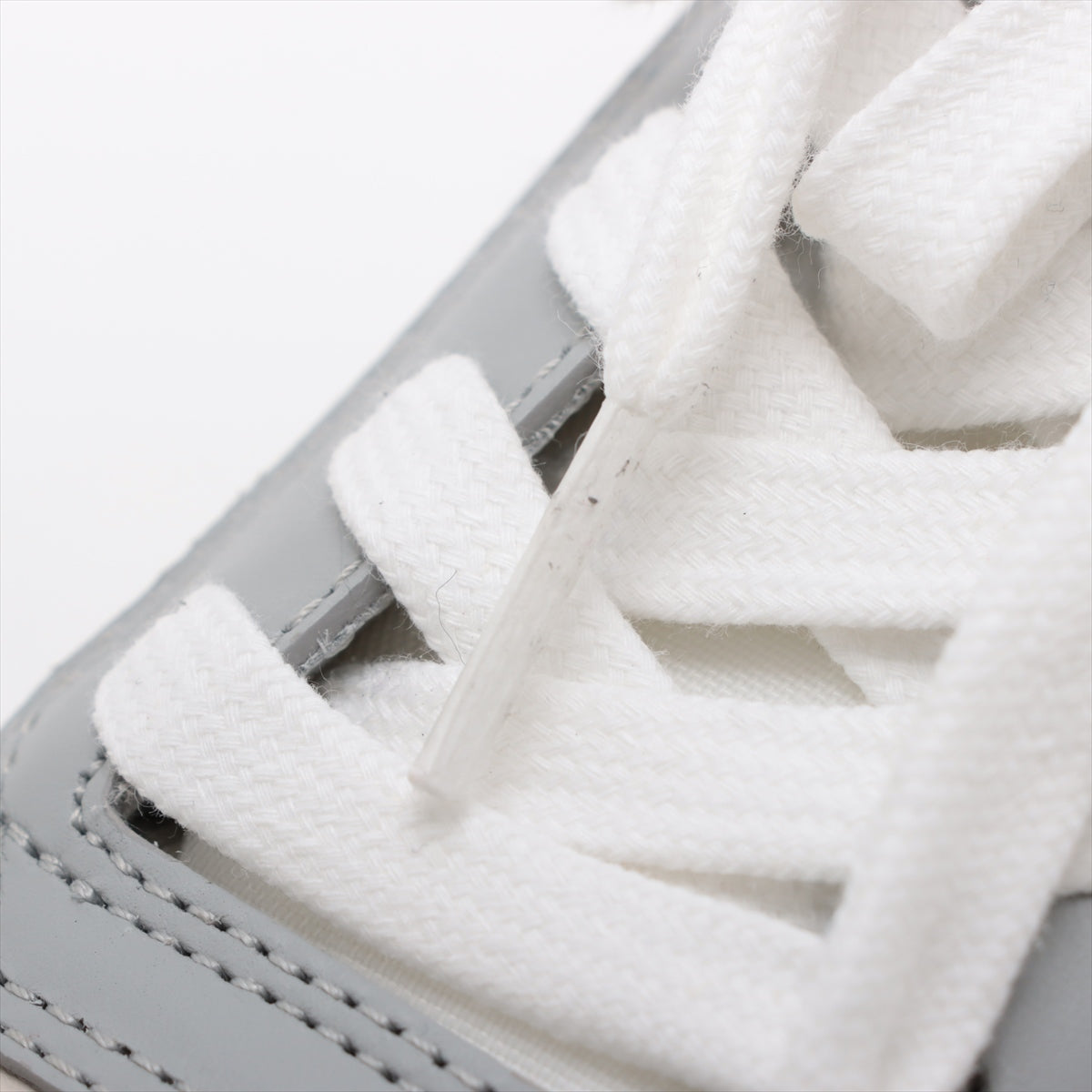 Dior Oblique Canvas  Leather High-Cut Sneaker 40 Men Grey × White 21CNV