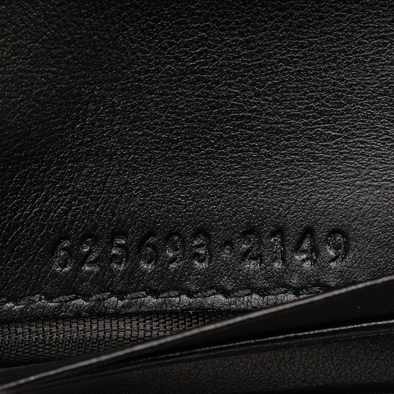 Gucci GG Marmont gewatteerde compacte kettingportemonnee 625693 zwart leer dames