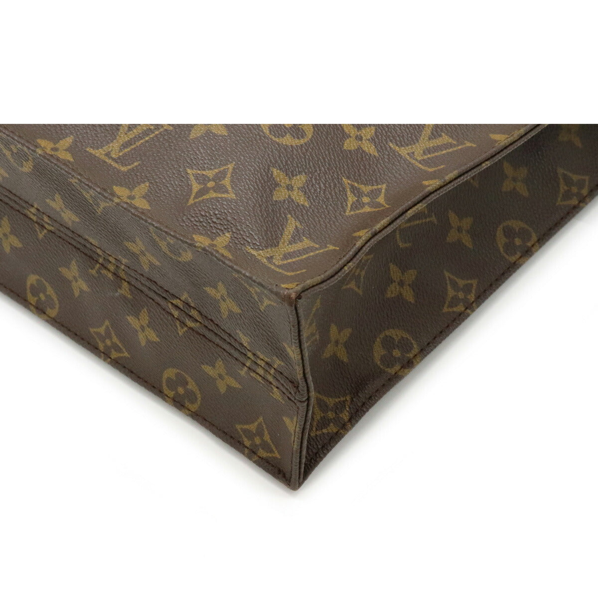 Authentic Louis Vuitton Tote Bag Sac Plat M51140 Brown Monogram