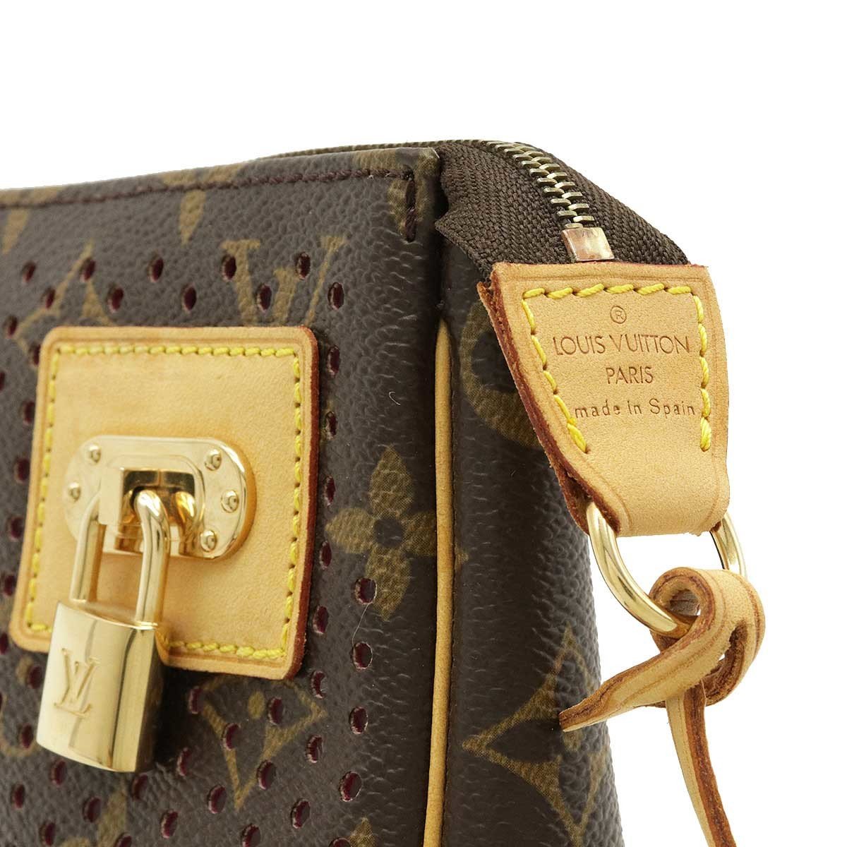 Louis Vuitton Limited Edition Monogram Perforated Pochette Shoulder Handbag, Louis Vuitton Handbags