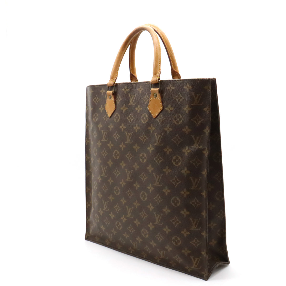 Brown Louis Vuitton Monogram Sac Plat Tote Bag