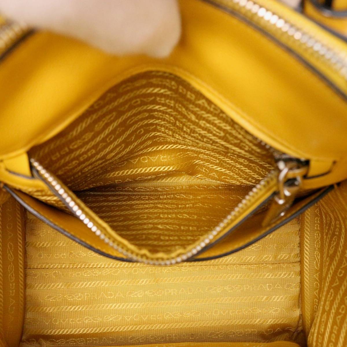 Citron Yellow Prada Emblème Saffiano Shoulder Bag | PRADA