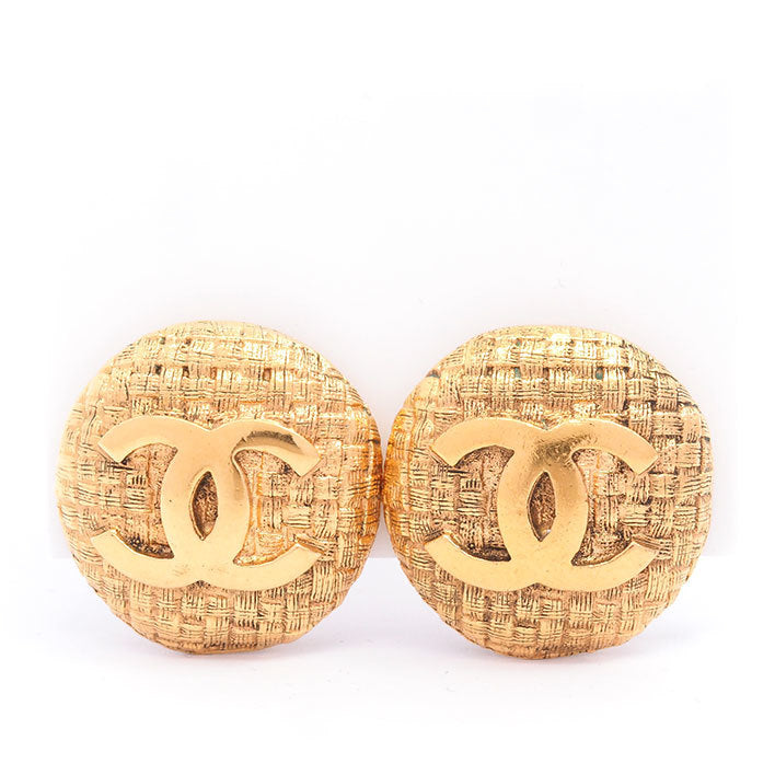 Vintage Chanel Earrings Round Tweed – Timeless Vintage Company