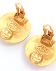 Vintage Chanel Earrings Round CC