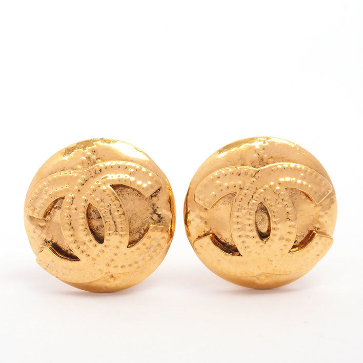 Chanel Gold CC Clip-On Earrings