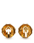 Chanel Vintage Triple CC Clip On Earrings Gold Plated Women's