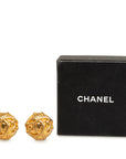 Chanel Vintage Triple CC Clip Sur Boucles D'oreilles Plaqué Or Femme