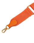 Sangle de sac à bandoulière orange en coton, sangle de sac à bandoulière réglable de remplacement large