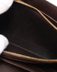 Louis Vuitton Portefeuille Sarah Damier Ebene tweevoudige lange portemonnee