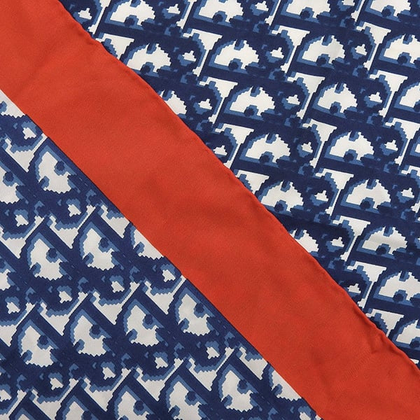 Christian Dior zijden sjaal marineblauw rood dames
