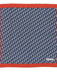 Christian Dior zijden sjaal marineblauw rood dames