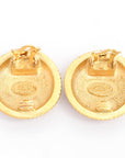 Vintage Chanel Earrings Rope Texture Round