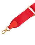 Sangle de sac à bandoulière en coton rouge, sangle de sac réglable de remplacement large