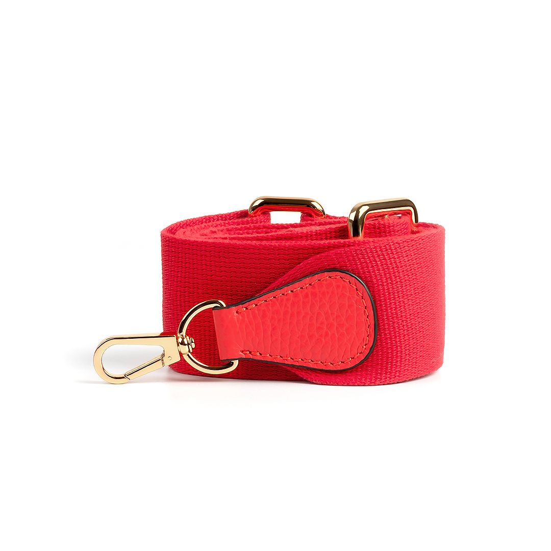紅色棉斜挎包帶可調節袋帶更換寬幅