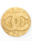 Vintage Chanel Pin Broche Rond CC Logo Goud Dames