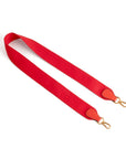Red Premium Cotton / Calfskin Leather Crossbody Bag Strap Replacement