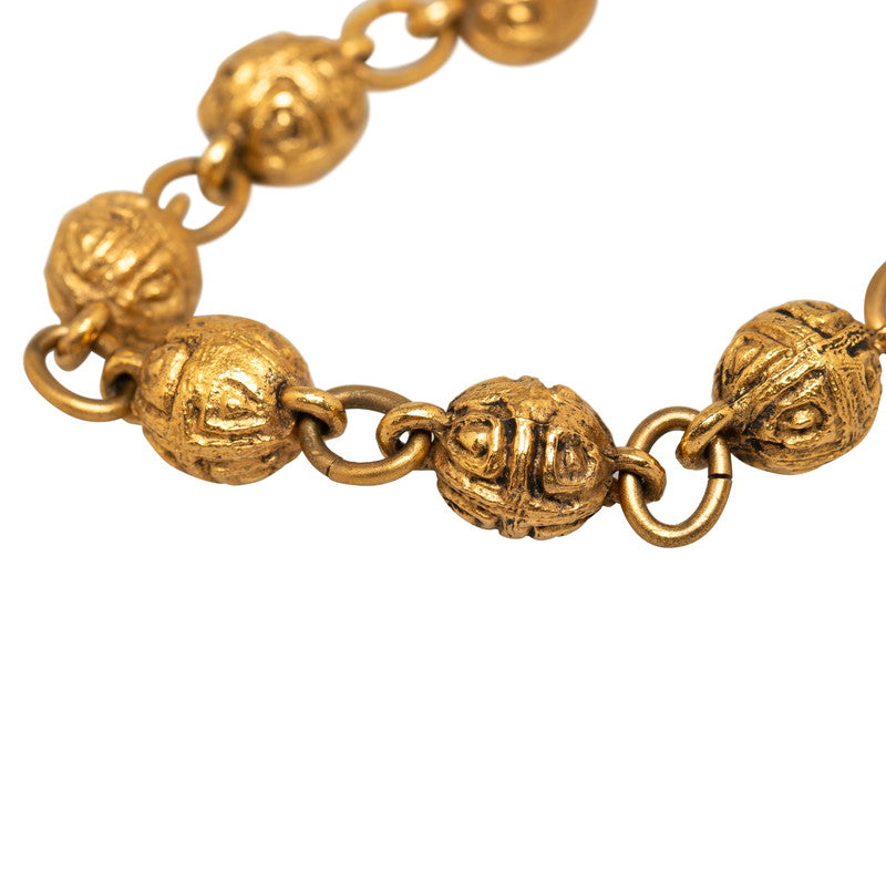 Chanel Vintage Coco Mark Ball Bracelet Gold Plated Women&#39;s