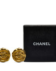 Boucles d'oreilles Chanel Vintage Coco Mark plaquées or pour femmes