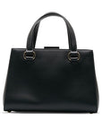 Gucci Sylvie Sherry Line Handbag 460381 Black Leather Women's