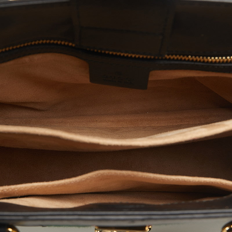 Gucci Sylvie Sherry Line Handbag 460381 Black Leather Women&#39;s