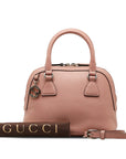Gucci in elkaar grijpende handtas schoudertas 2WAY 449661 roze leer dames