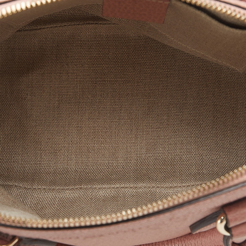 Gucci Interlocking G Handbag Shoulder Bag 2WAY 449661 Pink Leather  Gucci