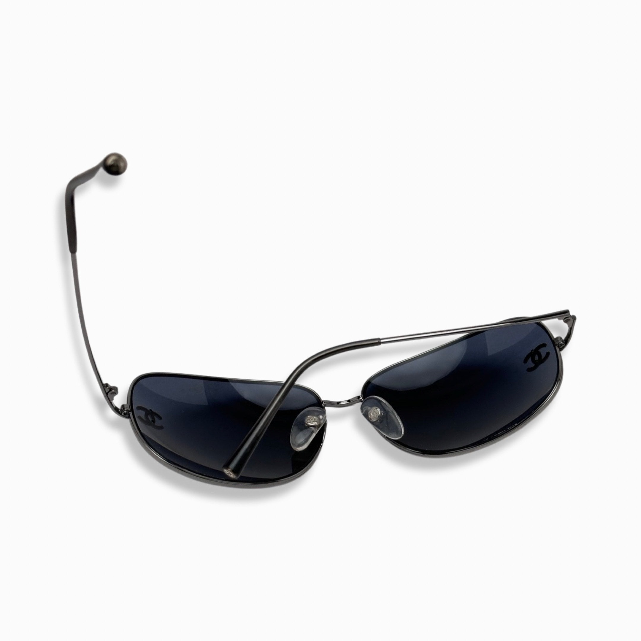 Chanel Rimless Shield Sunglasses Y2K Vintage