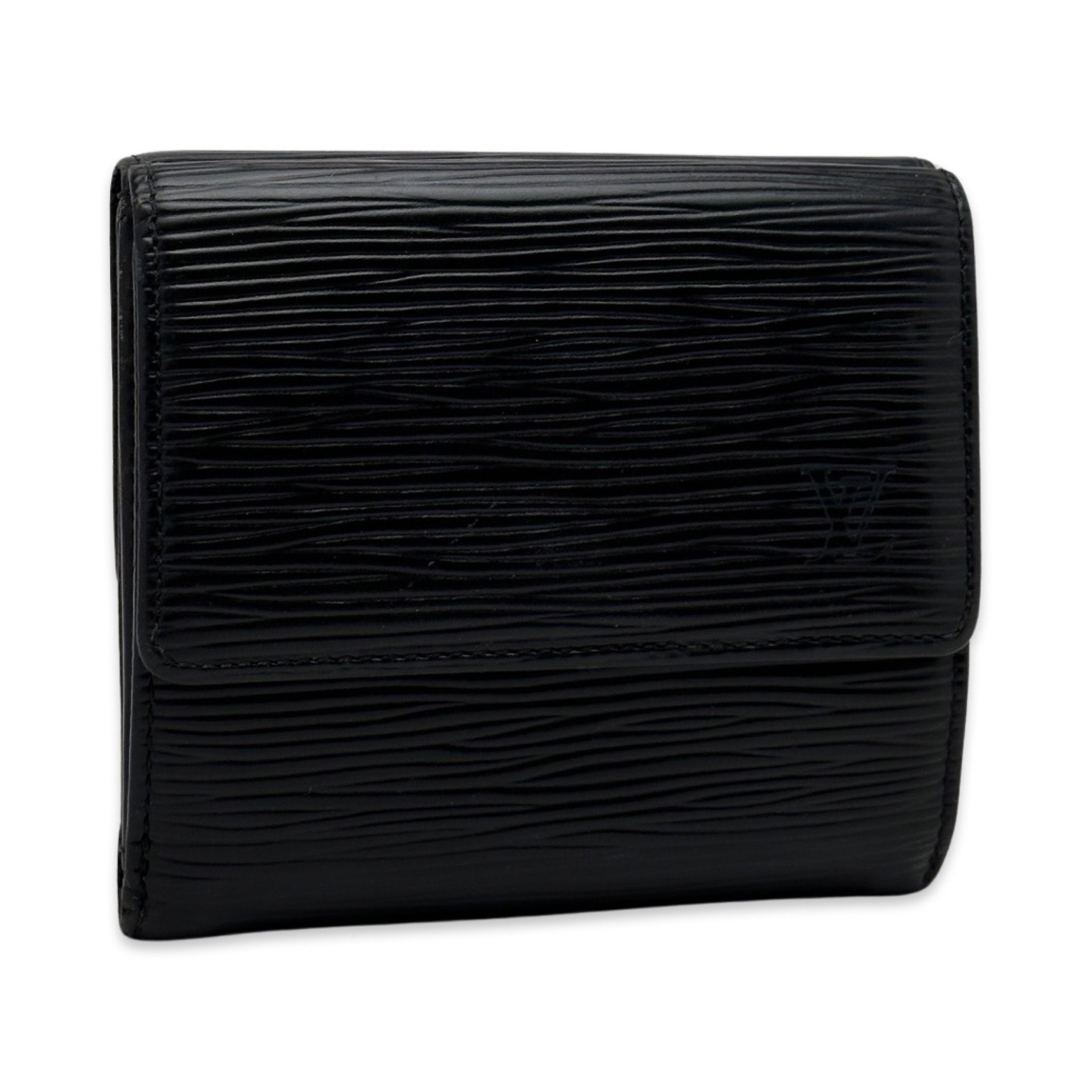 Louis Vuitton Black EPI Leather Elise Wallet