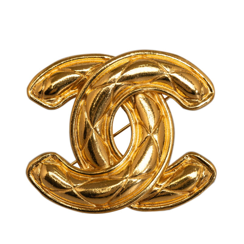 Chanel Vintage Deca Matrasse Brooch Gold Plated Women&#39;s