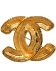 Chanel Vintage Deca Matrasse Brooch Gold Plated Women's