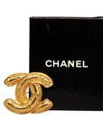 Chanel Vintage Deca Matrasse Brooch Gold Plated Women's