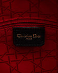 Christian Dior Cannage Lady Dior handtas schoudertas zwart lamsleer dames