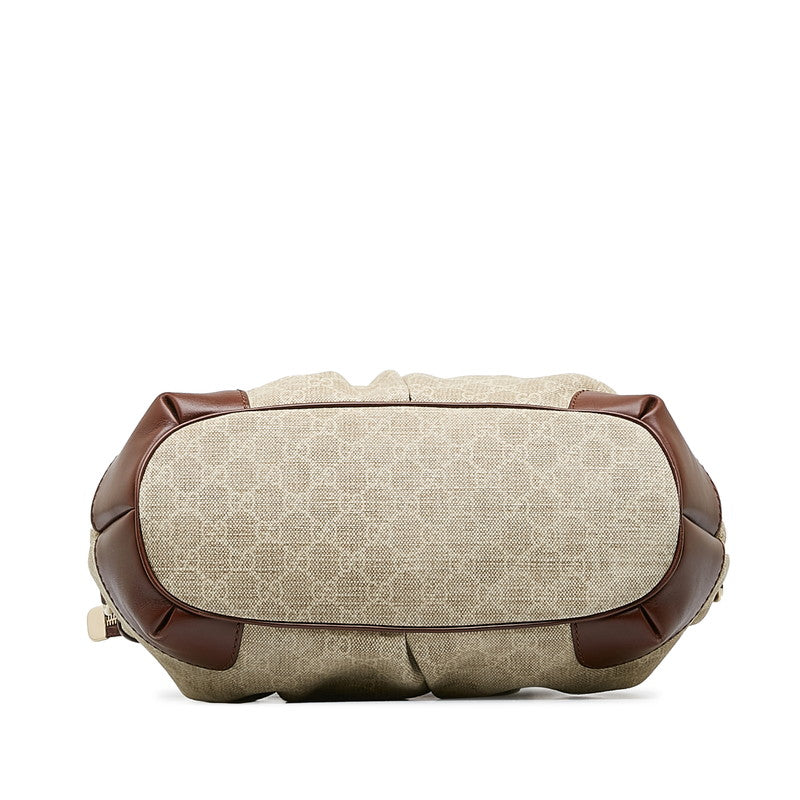 Gucci Diamante Sookie Handbag 247902 Brown Canvas Leather