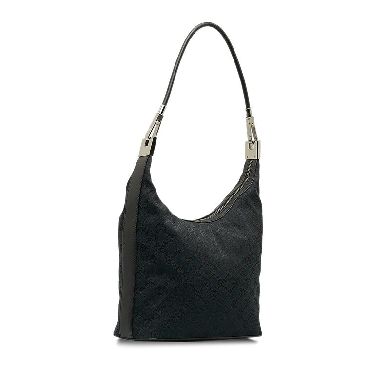 Gucci GG Handbag Tote Bag 002122 Black Canvas Leather Women&#39;s