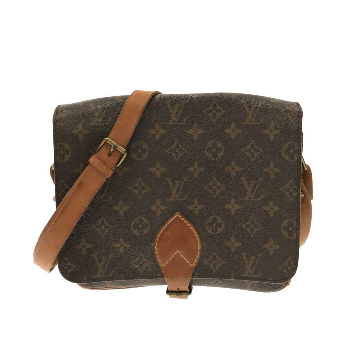 Louis Vuitton Cartouchiere Shoulder Bag GM Brown Canvas for sale