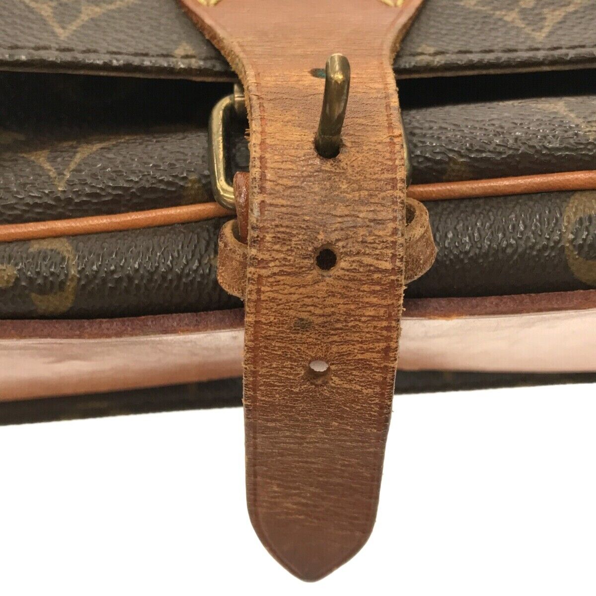 LOUIS VUITTON Cartouchiere GM Shoulder Bag Monogram Leather Brown