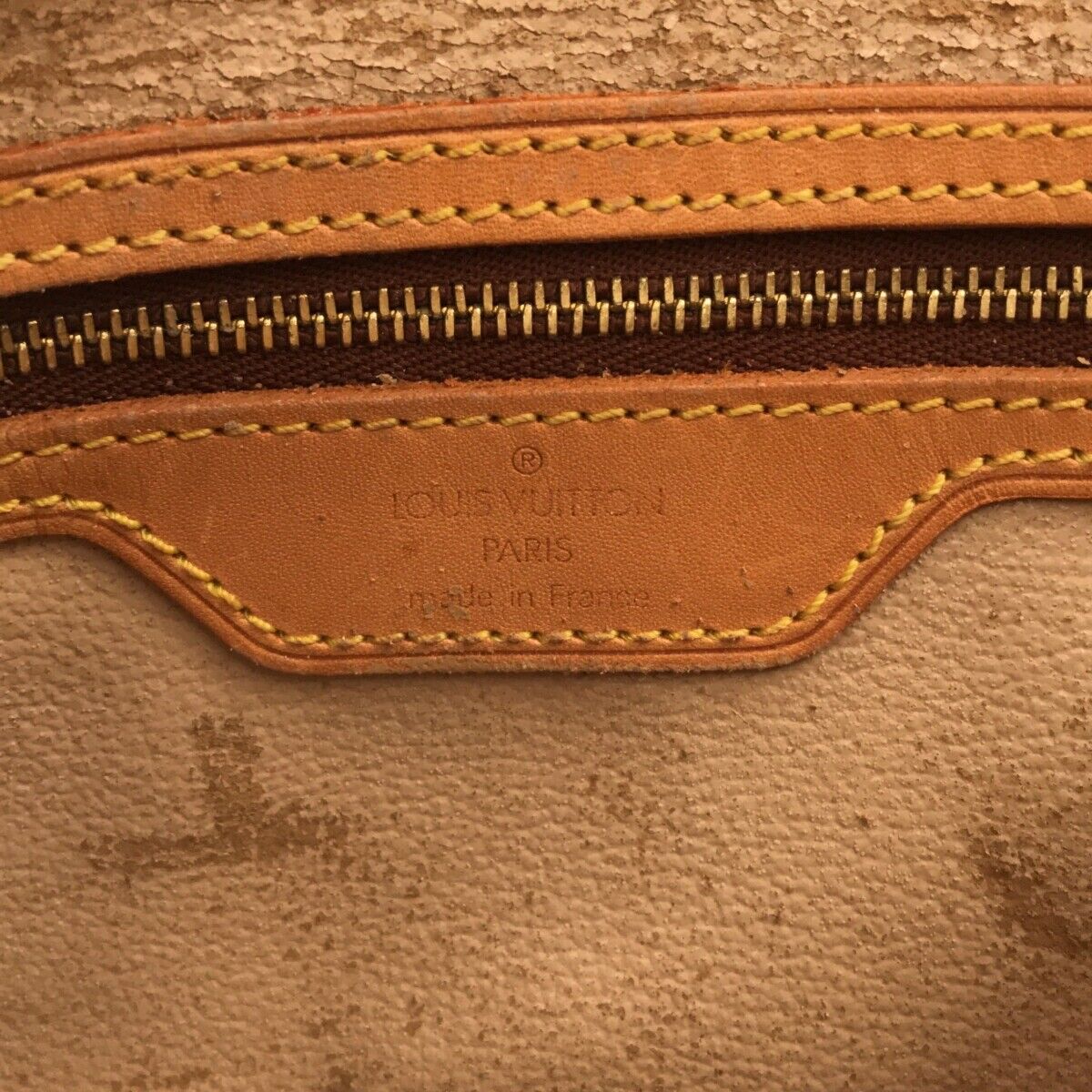 Pre-Owned Louis Vuitton Bucket GM Brown Beige Monogram M42236