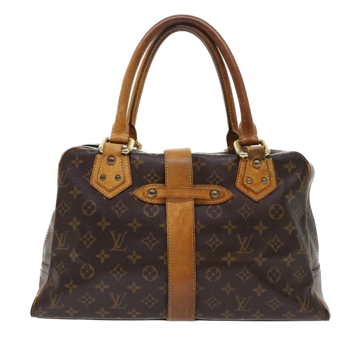 Louis Vuitton Hand Bag Manhattan GM Monogram Canvas Shoulder Added