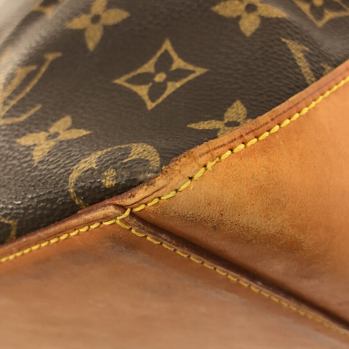 Louis Vuitton Cabas Mezzo Tote Brown Leather