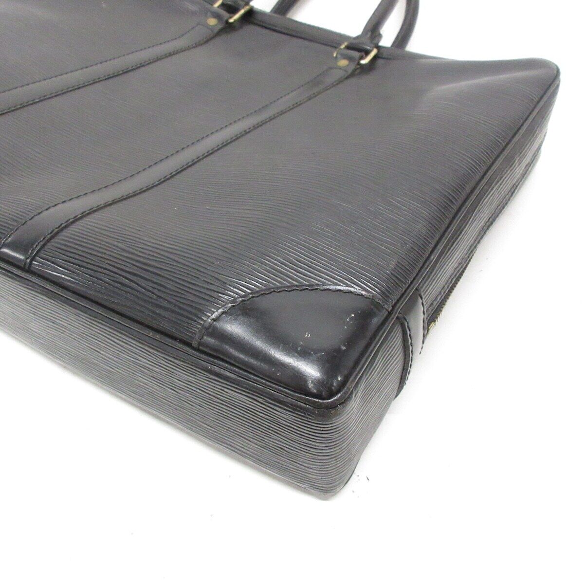 Louis+Vuitton+Porte-Documents+Voyage+Briefcase+Black+Leather for
