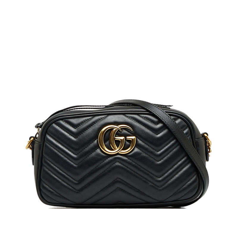 Gucci GG Marmont schoudertas met diagonale ketting 447632 zwart